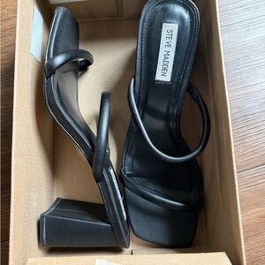 Steve Madden Black Strappy Heels